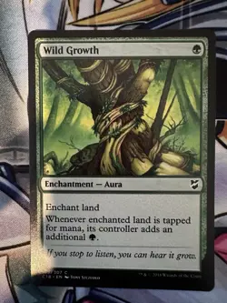 Buy 3+ Cards Ship FREE! Wild Growth C18 Commander 2018 MTG Enchantment NM - Image 1
