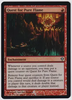 MTG Foil 1X Quest for Pure Flame X1 Zendikar Magic - NM+ - Image 1