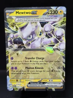 Pokemon Mewtwo EX 058/182 Paradox Rift Double Rare Extended Art Near Mint - Image 1