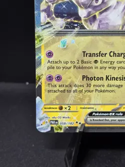 Pokemon Mewtwo EX 058/182 Paradox Rift Double Rare Extended Art Near Mint - Image 5