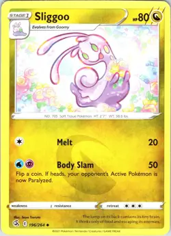 Sliggoo 196/264 Uncommon Fusion Strike Pokemon Near Mint - Image 1