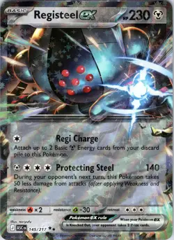 Registeel ex 145/217 Double Rare Ascended Heroes Pokemon Near Mint - Image 1