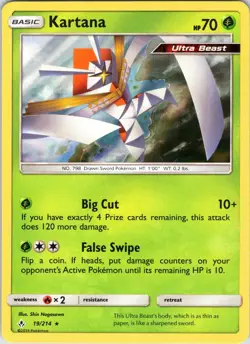 Kartana 19/214 Holo Rare Unbroken Bonds Pokemon Near Mint - Image 1