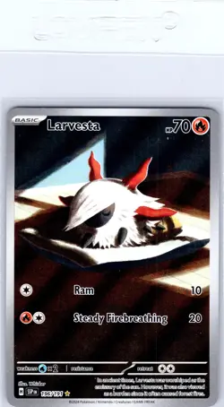Larvesta 196/191 Illustration Rare Surging Sparks Pokemon Holo Near Mint - Image 1