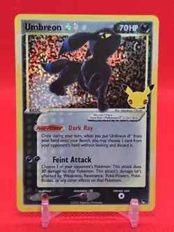 Umbreon Gold Star 17/17 - Pokemon Celebrations 25th Anniversary Holo Rare - NM/M - Image 1