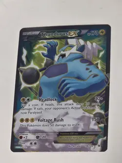 Thundurus EX Full Art 98/108 Roaring Skies Holo Pokemon Card NM - Image 1
