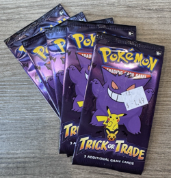 Lot of 5 Pokemon TCG Trick Or Trade Booster Bundle Halloween Sealed Packs - Image 1