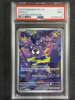 Pokemon Cards PSA 9 Mint Gastly Illustration Rare Temporal Forces S&V 177/162 - Image 1