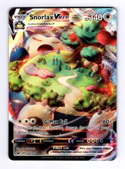 Snorlax VMAX Sword & Shield Base Set #142 (2020) Ultra Rare Holo NM Pokemon - Image 1
