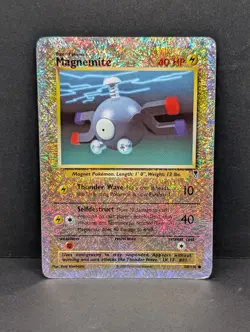 Magnemite Pokemon TCG Legendary Collection Reverse Holo Rare fireworks MP - Image 1