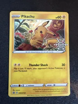 Pokemon TCG: Pikachu - Sword & Shield Promos - SWSH153 - Snowflake Stamp - Image 1