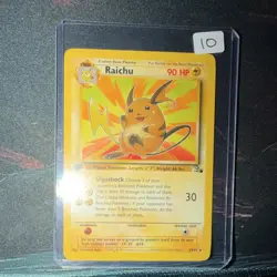 Pokemon Raichu 29/62 Fossil Rare 1st Edition Stage 1 1999 90 HP Regular - Image 1