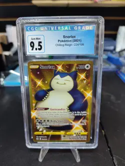 Snorlax 224/198 Secret Rare Chilling Reign Pokemon English CGC 9.5 - Image 1