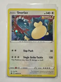 Pokemon TCG Sword & Shield Black Star Promo Snorlax SWSH119 Cosmos Holo NM - Image 1