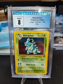 1999 POKEMON JUNGLE HOLO #7/64 NIDOQUEEN CGC 8 - Image 1