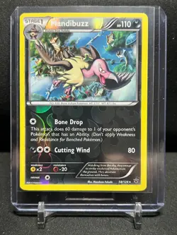 Mandibuzz 58/124 Reverse Holo Rare Pokemon 2016 Fates Collide LP - Image 1