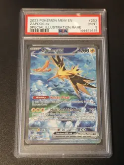 2023 POKEMON MEW EN-151 SPECIAL ILLUSTRATION RARE #202 ZAPDOS EX PSA 9 - Image 1