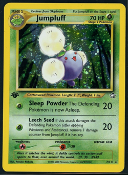 2000 Pokemon Neo Genesis 1st Edition Jumpluff #7 Holo Rare Nice Condition - Image 1