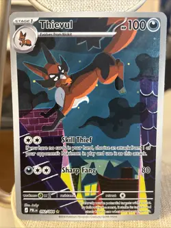 Pokemon TCG Thievul Pitch Black 092/084 IR, Holo NM Fast Shipping - Image 1