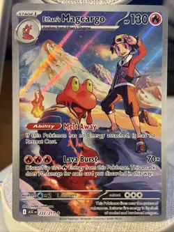 Pokemon TCG Ethan’s Magcargo IR 222/217, Ascended Heroes, NM Fast Shipping - Image 1