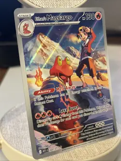 Pokemon TCG Ethan’s Magcargo IR 222/217, Ascended Heroes, NM Fast Shipping - Image 2