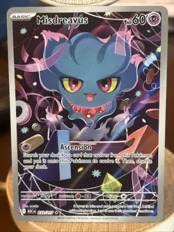 Pokemon TCG Misdreavus IR 223/217 Ascended Heroes, Holo, NM Fast Shipping - Image 1