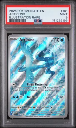 2025 POKEMON JTG EN-JOURNEY TOGETHER ILLUSTRATION RARE #161 ARTICUNO PSA 9 - Image 1