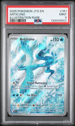 2025 POKEMON JTG EN-JOURNEY TOGETHER ILLUSTRATION RARE #161 ARTICUNO PSA 9 - Image 1
