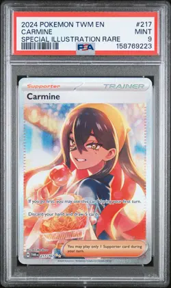 Carmine 217/167 Special Illustration Rare Pokemon PSA 9 - Image 1