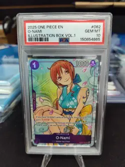 2025 One Piece EN O-Nami Illustration Volume 1 #062 PSA 10 GEM MINT - Image 1