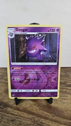 2017 Pokemon Crimson Invasion Gengar Reverse Holo Rare 38/111 NM - Image 1
