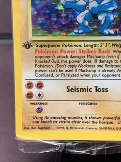 Pokemon TCG Sealed 1st Edition Machamp 8/102 Base Set Holo Rare VTG WOTC 1999 - Image 5