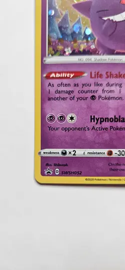 Pokemon Gengar SWSH052 SWSH: Sword & Shield Black Star Promo Cards Holo NM - Image 4