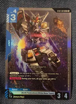 Gundam ST01-001 LR Gundam Card Game Near Mint - Image 1