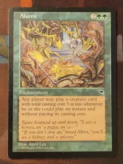 Aluren Tempest Non-Holo 1997 Wizards Of The Coast Trading Card MP Condition - Image 1