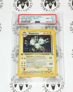 Magneton #11/62 - 1st Edition - PSA 8.5 - Pokemon Card TCG - Fossil Set 8 9 - Image 1