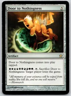 Door to Nothingness 115 Rare Fifth Dawn Magic: The Gathering Lightly Played - Image 1