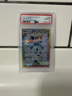 Pokemon Japanese Terastal Festival Glaceon EX SAR 206/187 PSA 10 - Image 1