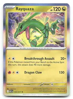 Rayquaza ME: Ascended Heroes 153/217 Holo Pokemon NM - Image 1