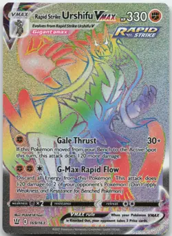 Rapid Strike Urshifu VMAX 169/163 SWSH05: Battle Styles Pokemon Card NM - Image 1