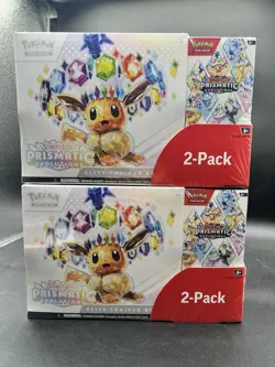 Pokemon Prismatic Evolutions ETB + Booster Bundle - Costco Sealed (Lot of 2) - Image 1