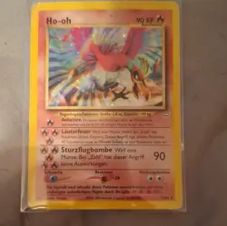 Pokemon TCG Ho-Oh 7/64 Neo Revelation Holo Rare German 90 HP 2000 - Image 1