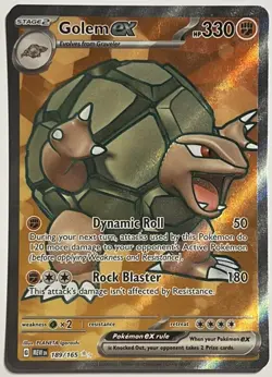 Golem ex 189/165 151 Ultra Rare Holo Pokemon TCG - Image 1