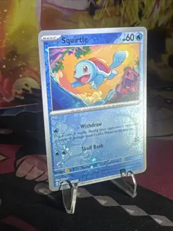 Pokemon TCG Squirtle 007/165 Reverse Holo Scarlet & Violet 151 NM - Image 3