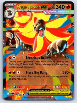 Mega Pyroar ex 015/086 Pokemon Chaos Rising Holo NM/LP - Image 1