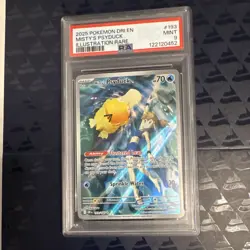 2025 POKEMON DRI EN-DESTINED RIVALS ILLUSTRATION RARE #193 MISTY'S PSYDUCK PSA 9 - Image 1