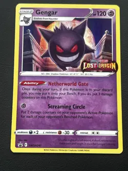 Pokemon TCG Gengar SWSH241 Sword & Shield Promo Prerelease Holo HP120 Promo NM - Image 1