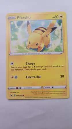 Pokemon Pikachu (65/202) Sword & Shield NM - Image 1