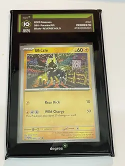 2023 Pokemon Blitzle Reverse Holo Paradox Rift 062/182 Shinji Kanda Gem Mint 10! - Image 1