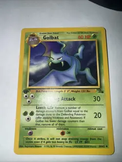 1999 Pokemon Fossil 1st Edition Golbat #34/62 - Image 1